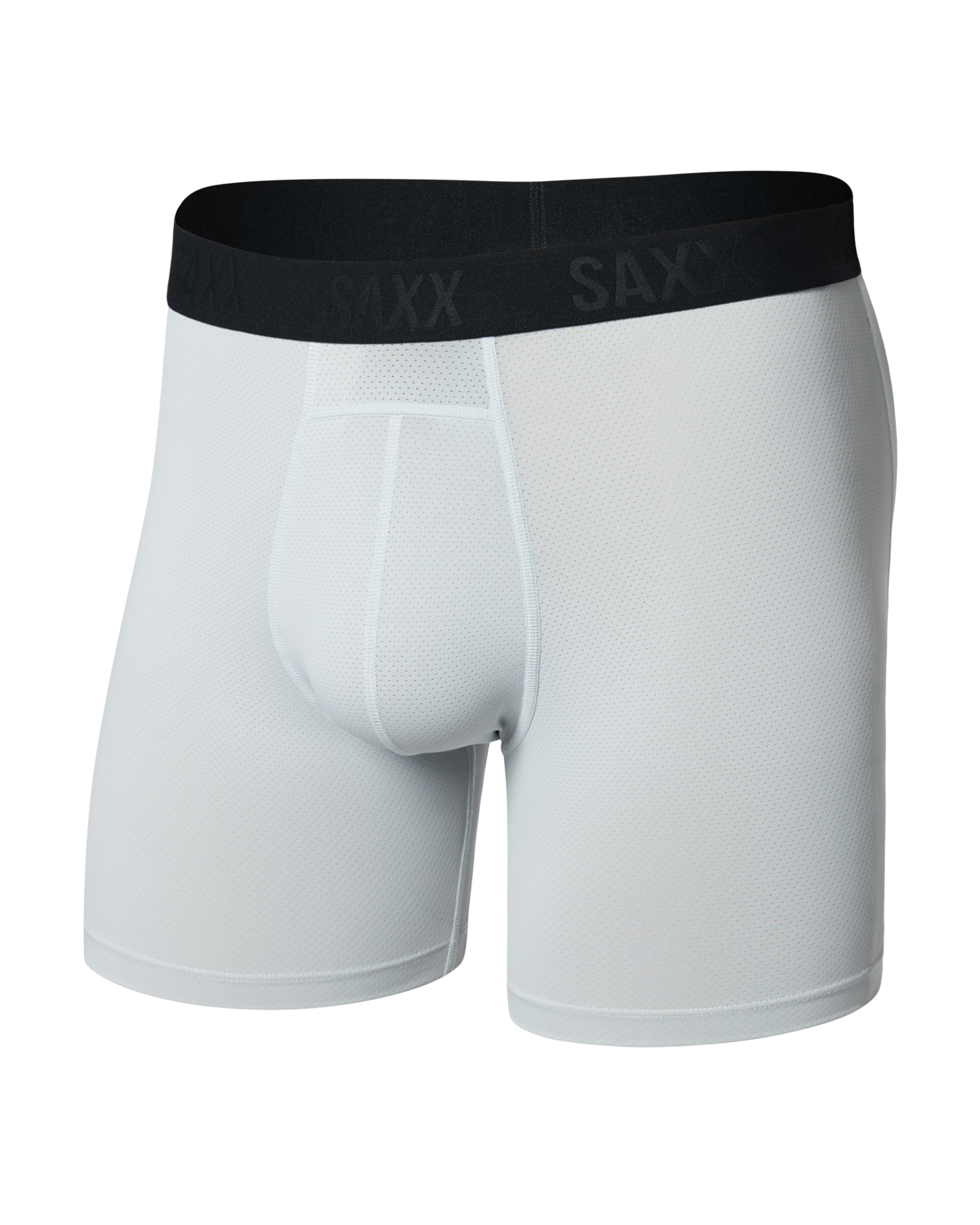 Front of Smooth Flex Light Compression Boxer Brief in Pearl Grey