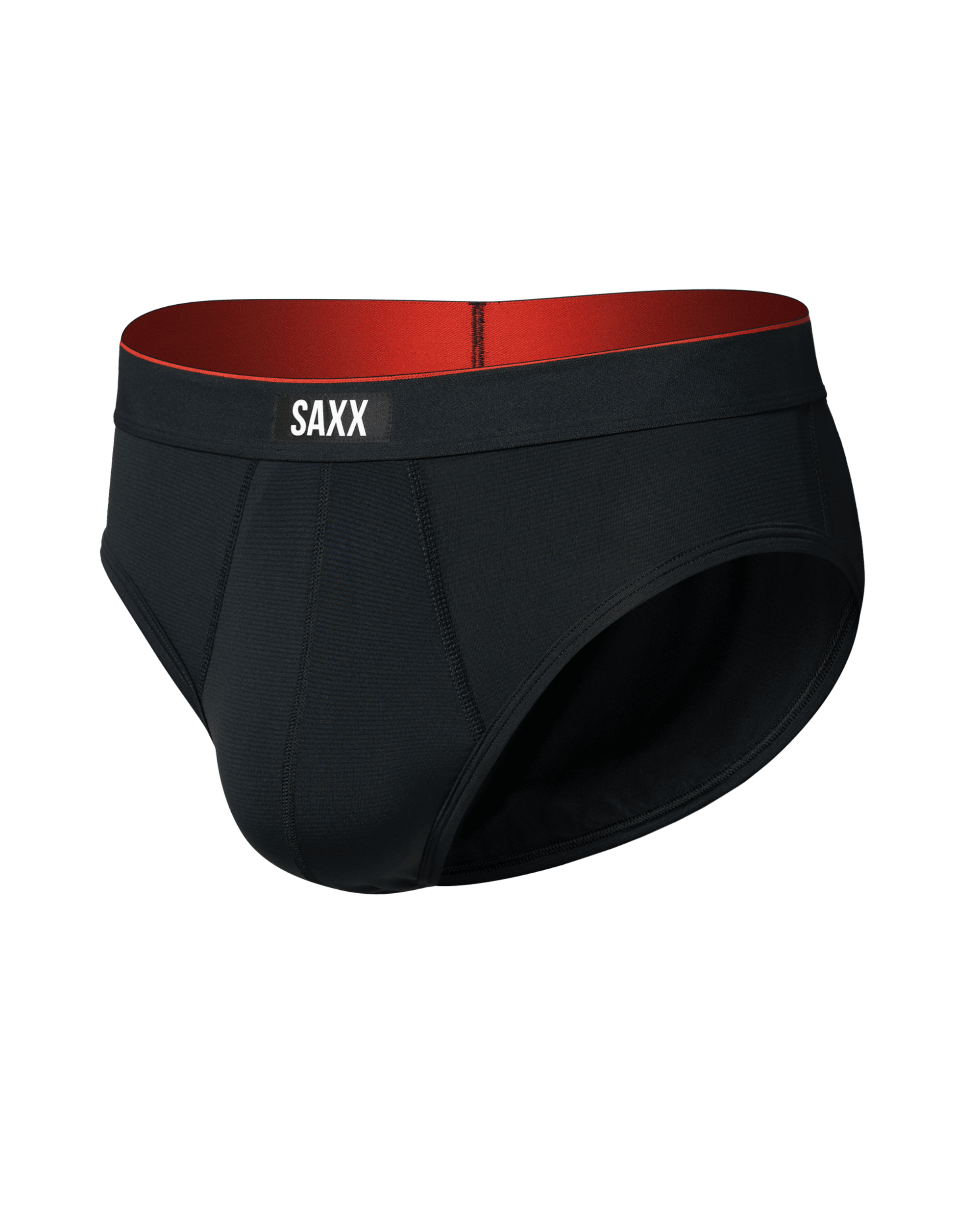 Front of Multi-Sport Mesh Brief in Black
