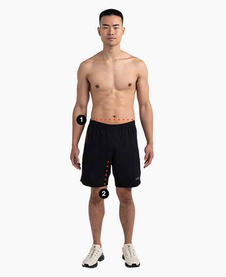 How to measure 2N1 shorts waistband and inseam