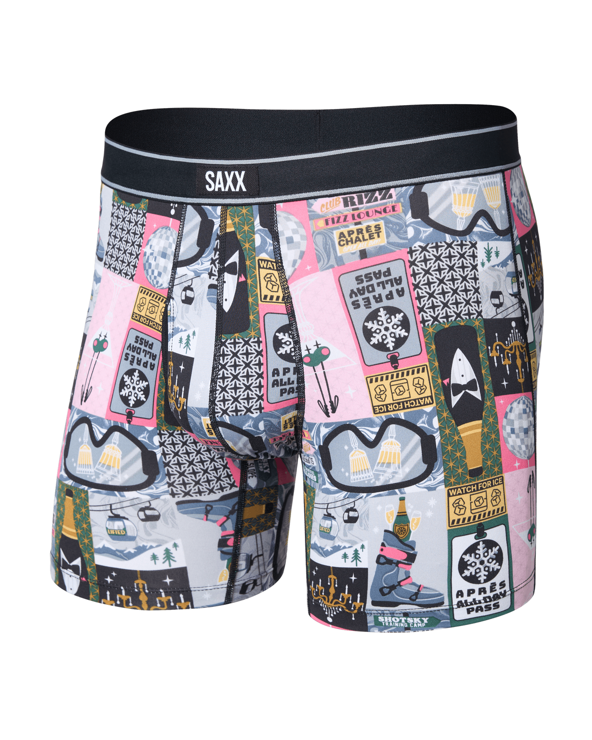 Front of Daytripper Comfort Stretch Boxer Brief in Apres All Day-Flintstone