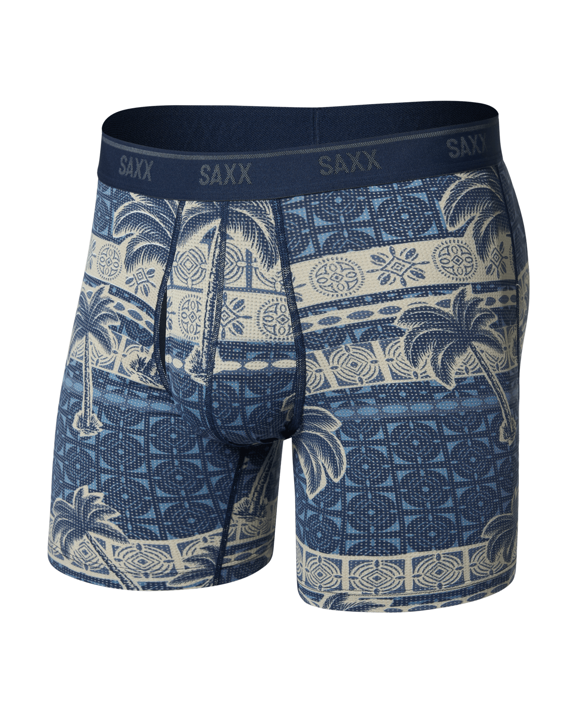 Front of Quest Quick-Dry Mesh in Palm Geo-Stone