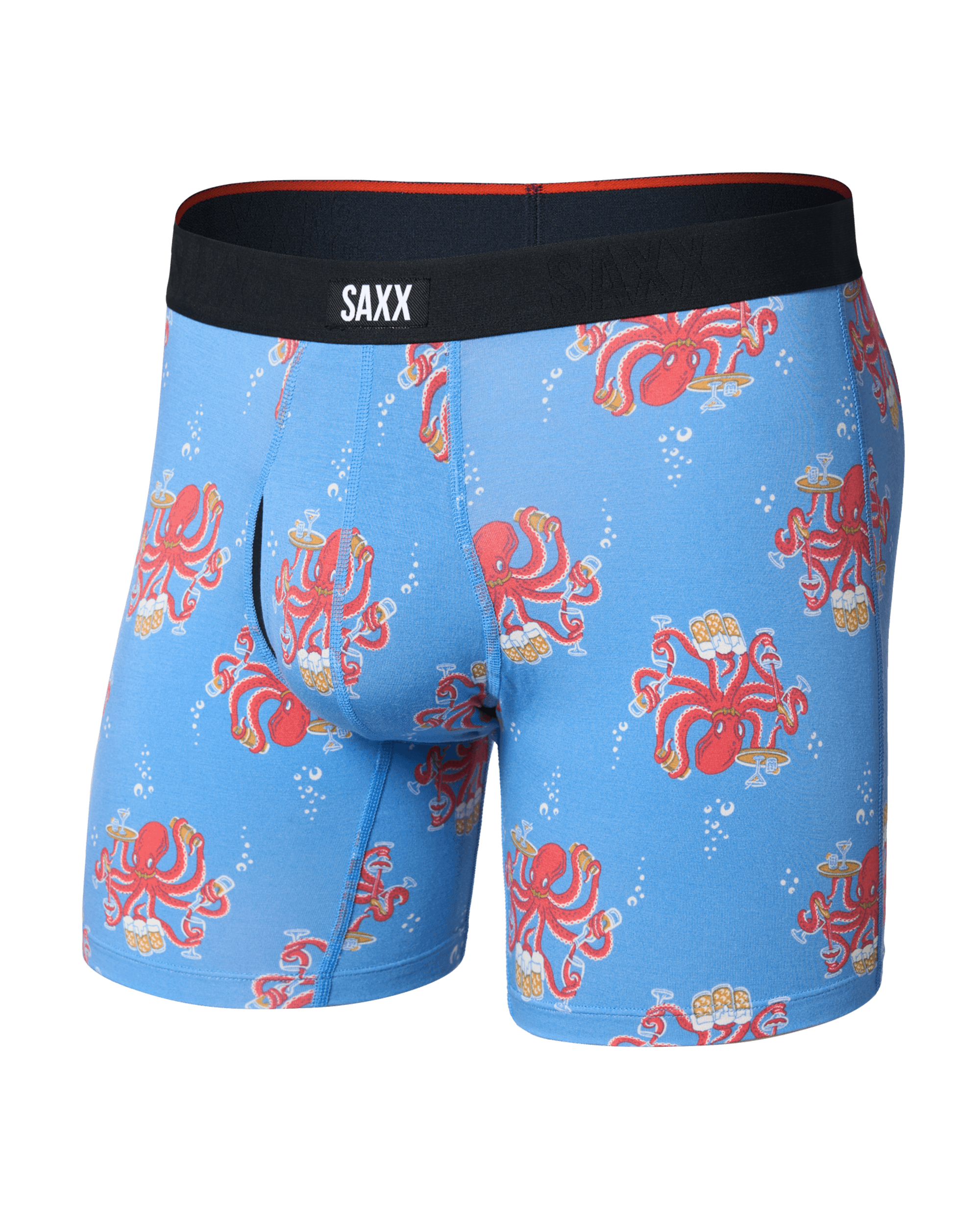 Front of Vibe Xtra Soft Comfort Boxer Brief in Octopus Bartender-Regatta