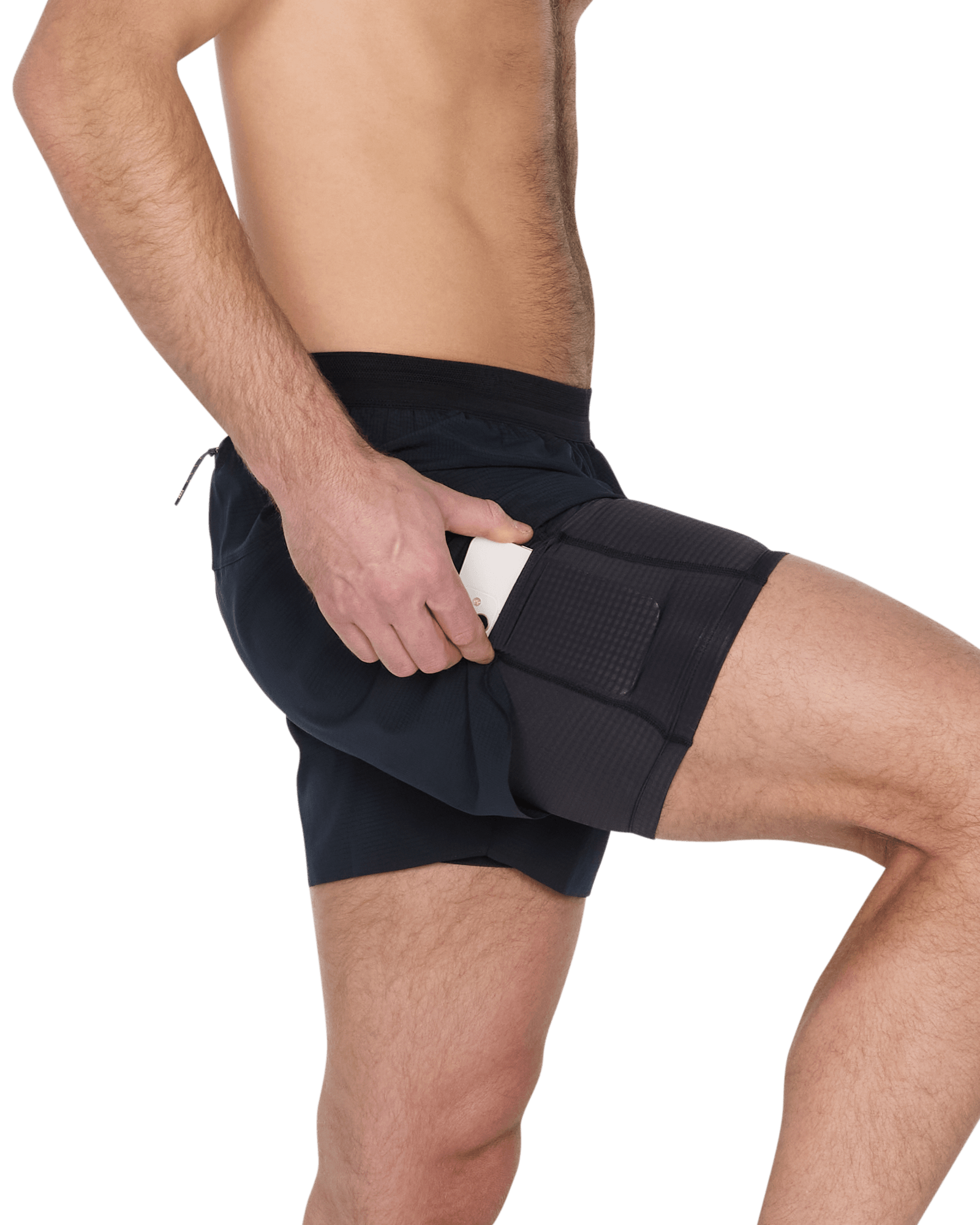 Technical Feature of Race Pace 2N1 Run Short 5" in Black