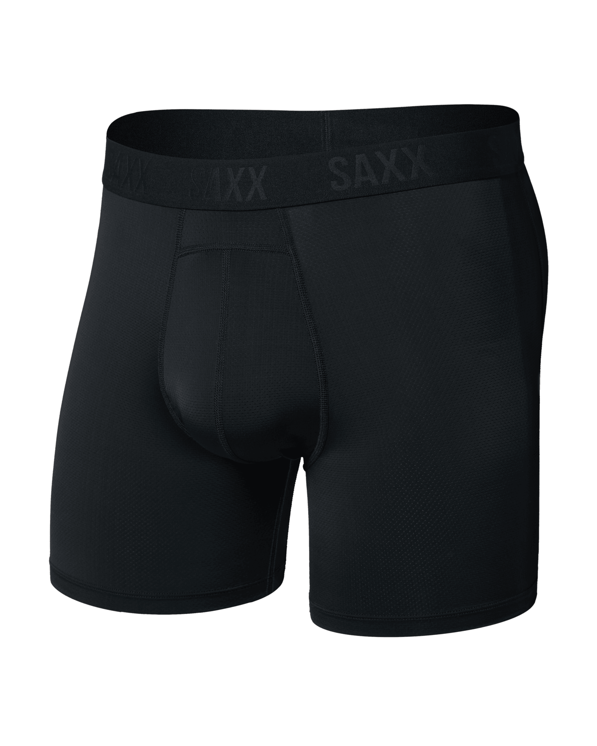 Front of Smooth Flex Light Compression Boxer Brief in Black