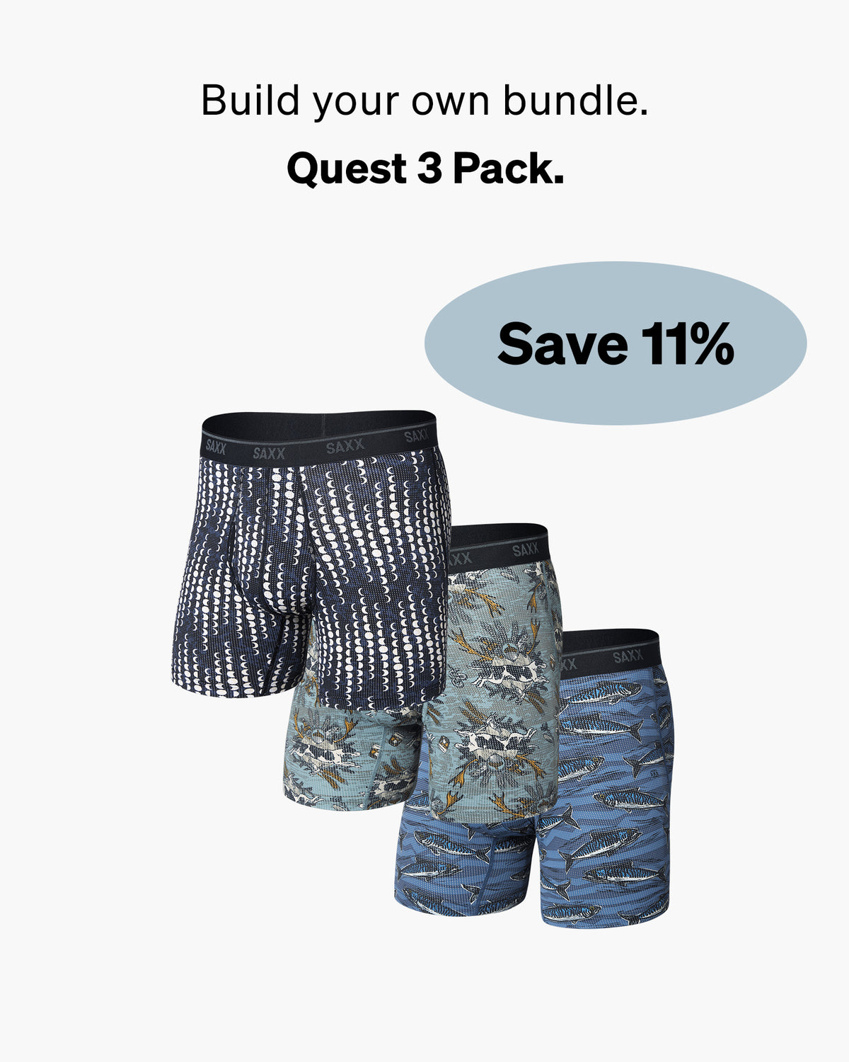 Build Your Own Quest Quick-Dry Mesh (3 Pack)
