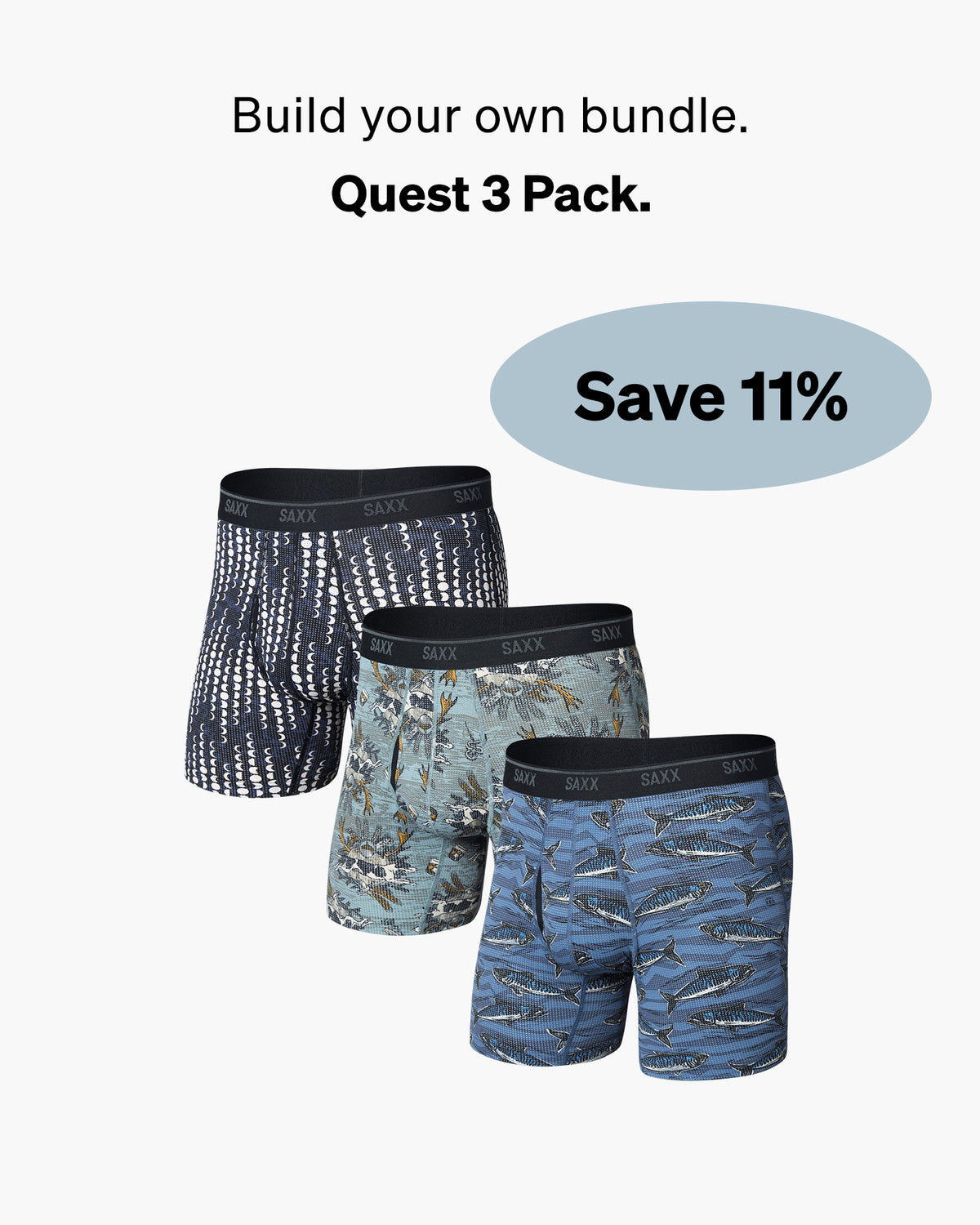BYOB Quest Quick Dry Mesh 3 Pack 