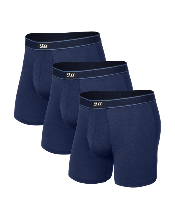 Front of Daytripper Boxer Brief Fly 3Pack in Navy Heather