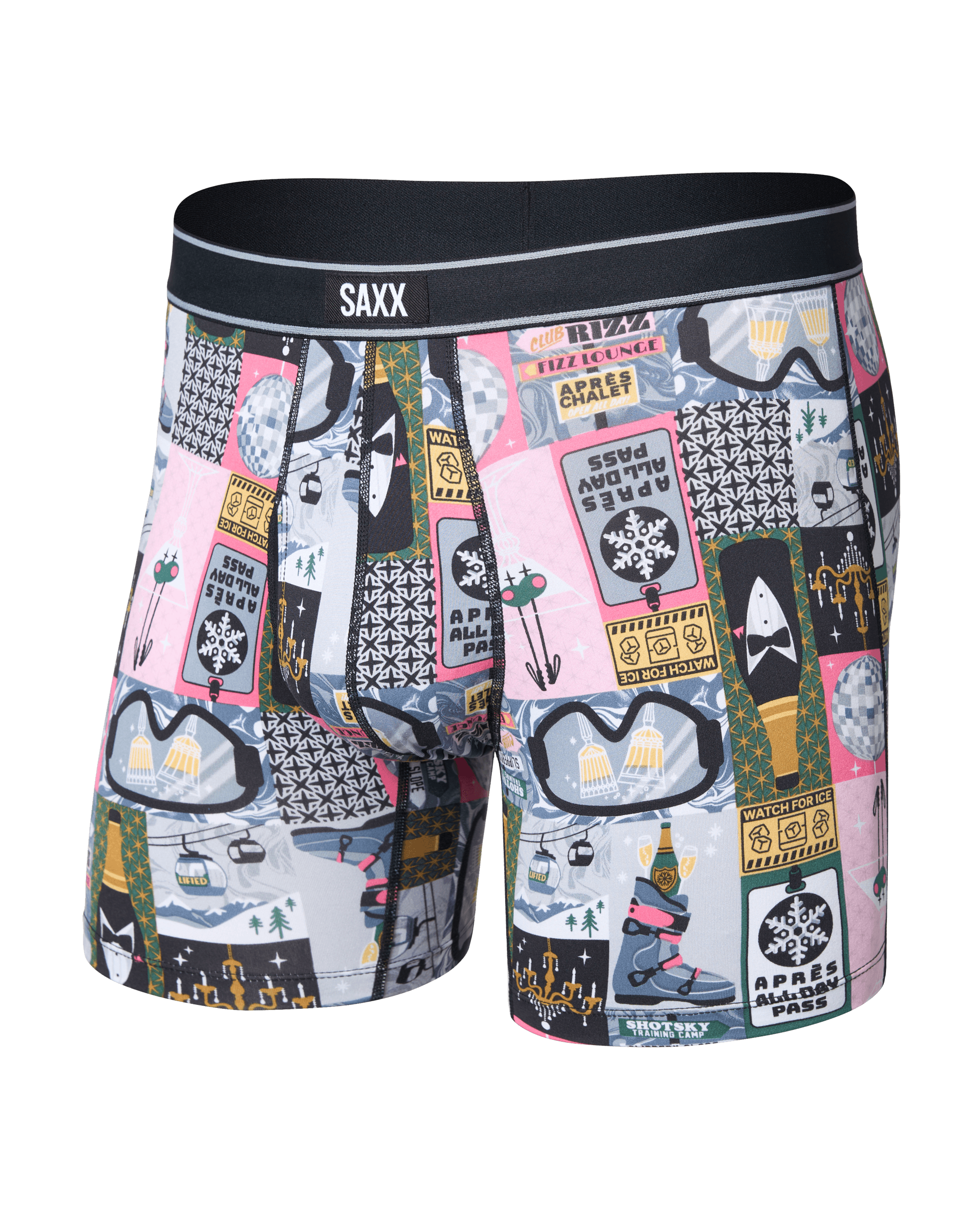 Front of Daytripper Comfort Stretch Boxer Brief in Apres All Day-Flintstone