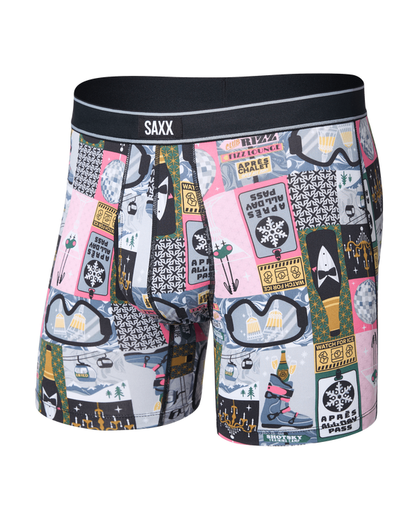 Front of Daytripper Comfort Stretch Boxer Brief in Apres All Day-Flintstone