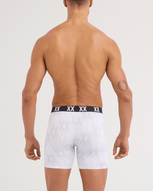 Back - Model wearing Multi-Sport Mesh Boxer Brief 3 Pack in XXcellence/Tradewinds/Black