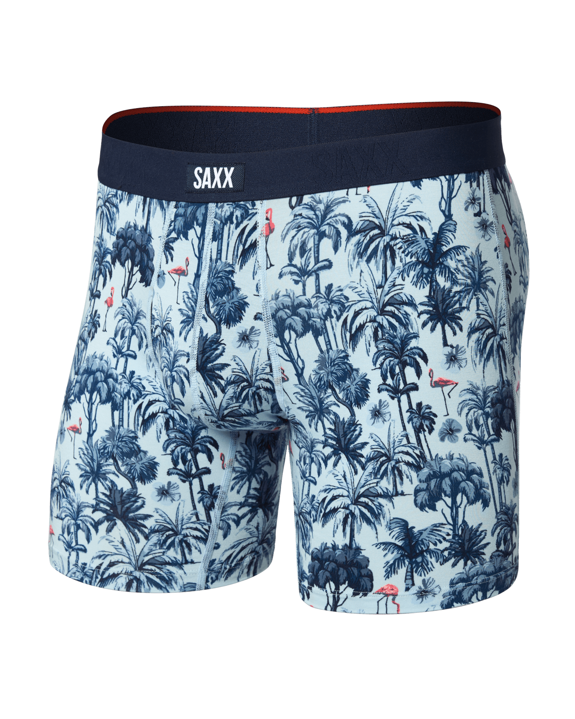 Front of Vibe Xtra Soft Comfort Boxer Brief Fly in Palm Mix-Atmosphere