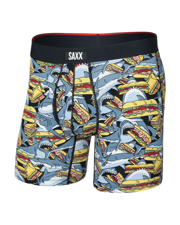 Front of  Vibe Xtra Soft Comfort Boxer Brief Fly in Shark Sub-Grey