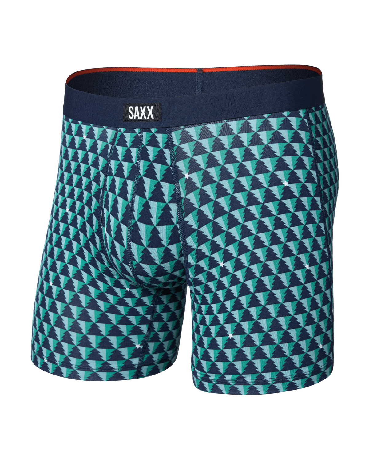 Front of Vibe Xtra Soft Comfort Boxer Brief in Tree Farm-Ivy Green